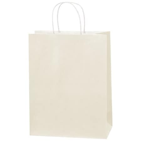 Bsc Preferred 10 x 5 x 13'' French Vanilla Tinted Shopping Bags, 250PK BGS104FV